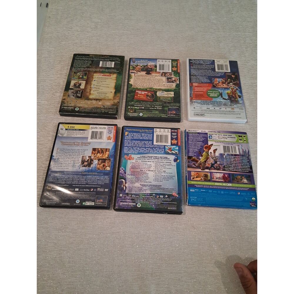 Disney Pixar Movie Lot of 6 DVD Blu-ray Finding Nemo Up Zootopia Robin Hood Box - Picture 8 of 16